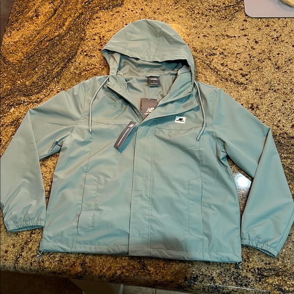 New Balance Jackets & Blazers - New Balance Sage Green Performance Zip Up w/Hood.